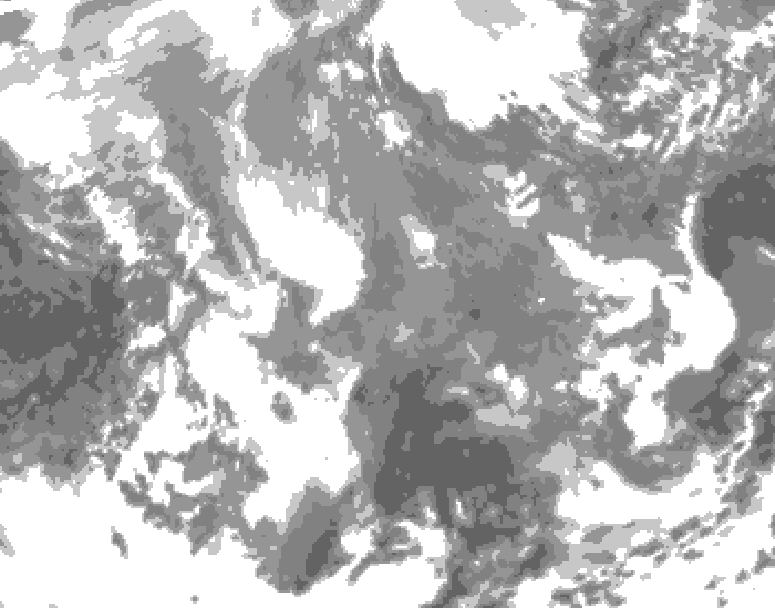 GDPS total cloud 150 hour forecast chart for Canada based on 2026/01/02 1200Z data