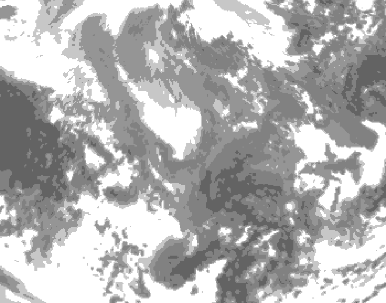 GDPS total cloud 162 hour forecast chart for Canada based on 2026/01/02 1200Z data