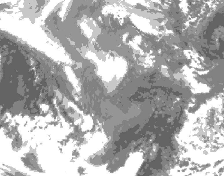 GDPS total cloud 174 hour forecast chart for Canada based on 2026/01/02 1200Z data
