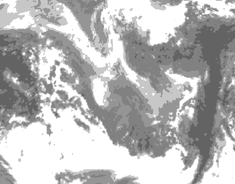 GDPS total cloud 228 hour forecast chart for Canada based on 2026/01/02 1200Z data