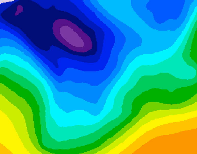 GDPS 500 millibar geopotential height 144 hour forecast chart for Canada based on 2026/01/03 0000Z data