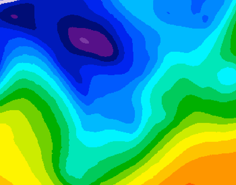 GDPS 500 millibar geopotential height 156 hour forecast chart for Canada based on 2026/01/03 0000Z data