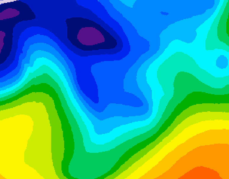 GDPS 500 millibar geopotential height 168 hour forecast chart for Canada based on 2026/01/03 0000Z data