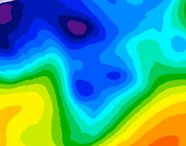 GDPS 500 millibar geopotential height 180 hour forecast chart for Canada based on 2026/01/03 0000Z data