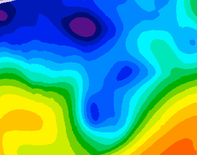 GDPS 500 millibar geopotential height 192 hour forecast chart for Canada based on 2026/01/03 0000Z data