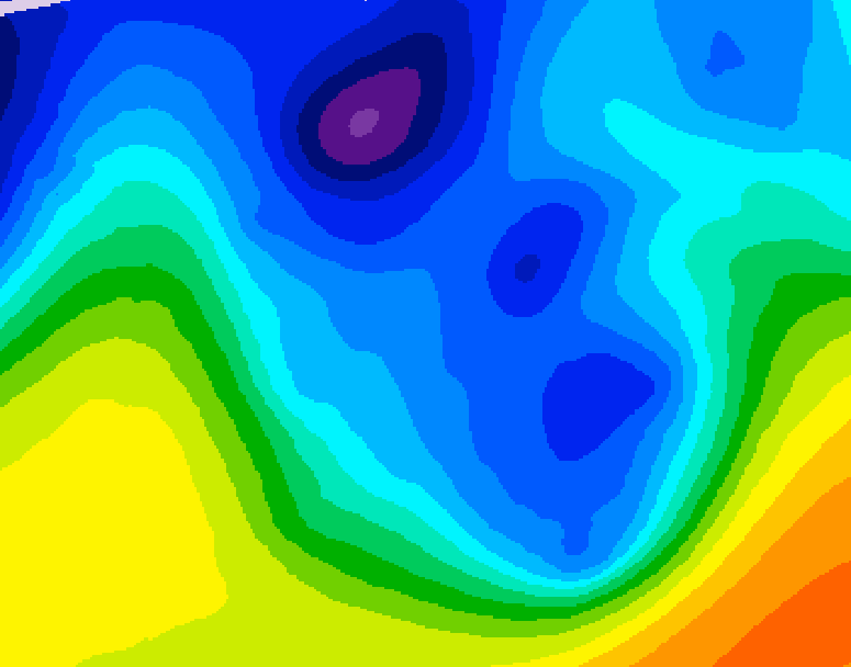 GDPS 500 millibar geopotential height 216 hour forecast chart for Canada based on 2026/01/03 0000Z data