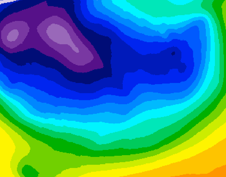 GDPS 500 millibar geopotential height 084 hour forecast chart for Canada based on 2026/01/03 1200Z data