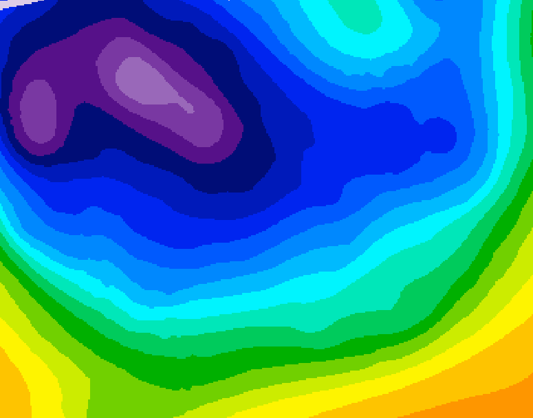 GDPS 500 millibar geopotential height 096 hour forecast chart for Canada based on 2026/01/03 1200Z data
