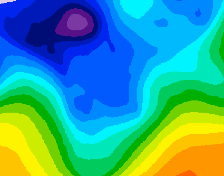 GDPS 500 millibar geopotential height 144 hour forecast chart for Canada based on 2026/01/03 1200Z data