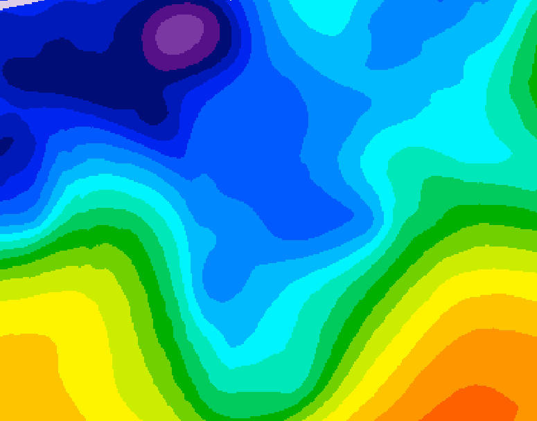 GDPS 500 millibar geopotential height 156 hour forecast chart for Canada based on 2026/01/03 1200Z data