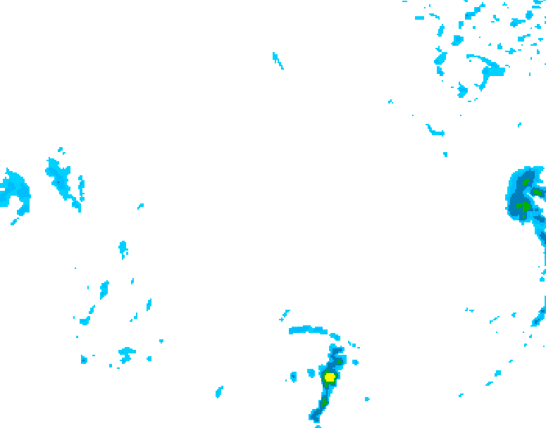 GDPS precipitation 132 hour forecast chart for Canada based on 2026/01/03 0000Z data