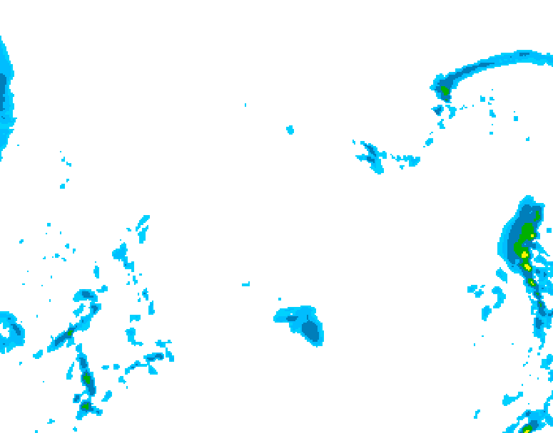 GDPS precipitation 036 hour forecast chart for Canada based on 2026/01/03 1200Z data