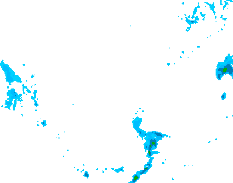 GDPS precipitation 132 hour forecast chart for Canada based on 2026/01/03 1200Z data