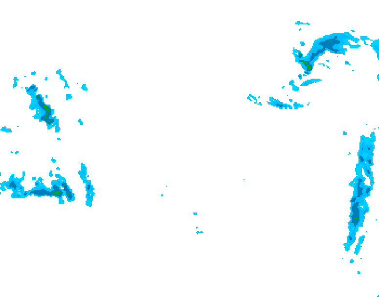 GDPS precipitation 222 hour forecast chart for Canada based on 2026/01/03 1200Z data