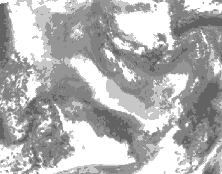 GDPS total cloud 048 hour forecast chart for Canada based on 2026/01/03 0000Z data