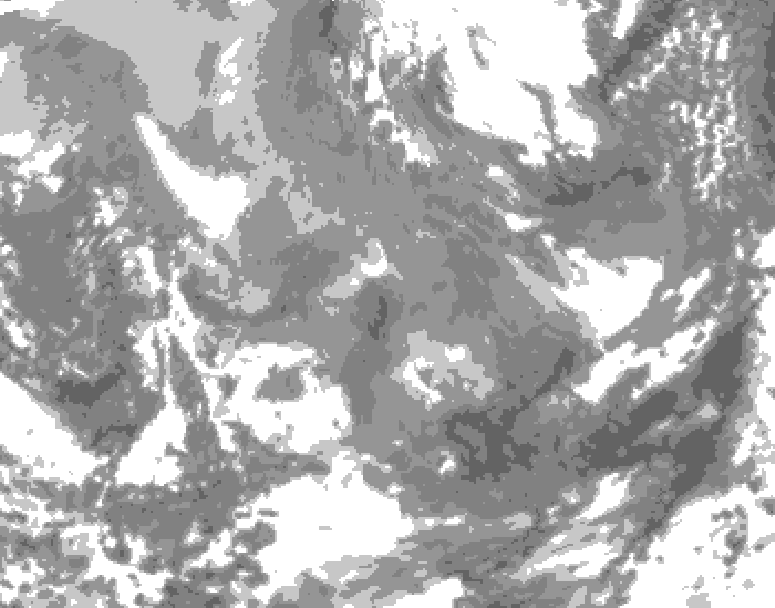 GDPS total cloud 108 hour forecast chart for Canada based on 2026/01/03 0000Z data