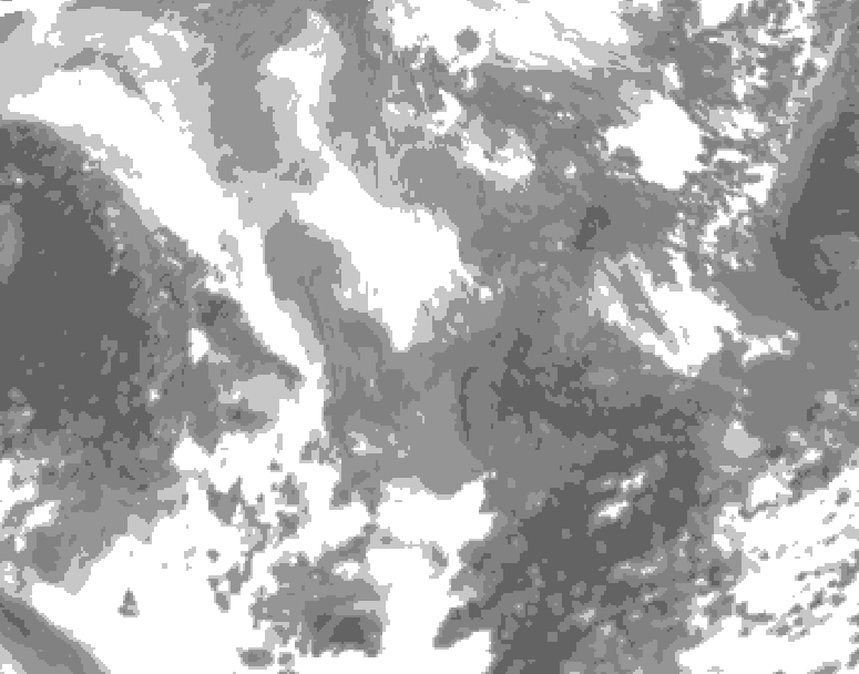 GDPS total cloud 156 hour forecast chart for Canada based on 2026/01/03 0000Z data
