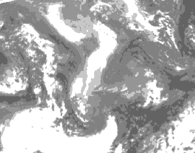 GDPS total cloud 192 hour forecast chart for Canada based on 2026/01/03 0000Z data