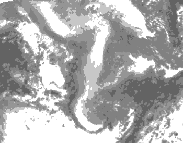 GDPS total cloud 204 hour forecast chart for Canada based on 2026/01/03 0000Z data