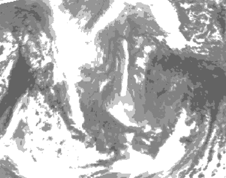 GDPS total cloud 228 hour forecast chart for Canada based on 2026/01/03 0000Z data