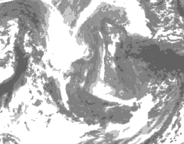 GDPS total cloud 234 hour forecast chart for Canada based on 2026/01/03 0000Z data