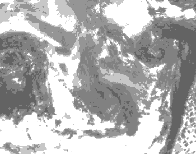 GDPS total cloud 216 hour forecast chart for Canada based on 2026/01/03 1200Z data