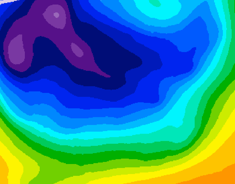 GDPS 500 millibar geopotential height 084 hour forecast chart for Canada based on 2026/01/04 0000Z data