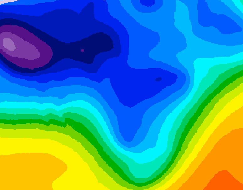 GDPS 500 millibar geopotential height 156 hour forecast chart for Canada based on 2026/01/04 0000Z data