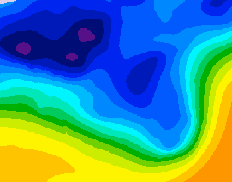 GDPS 500 millibar geopotential height 180 hour forecast chart for Canada based on 2026/01/04 0000Z data