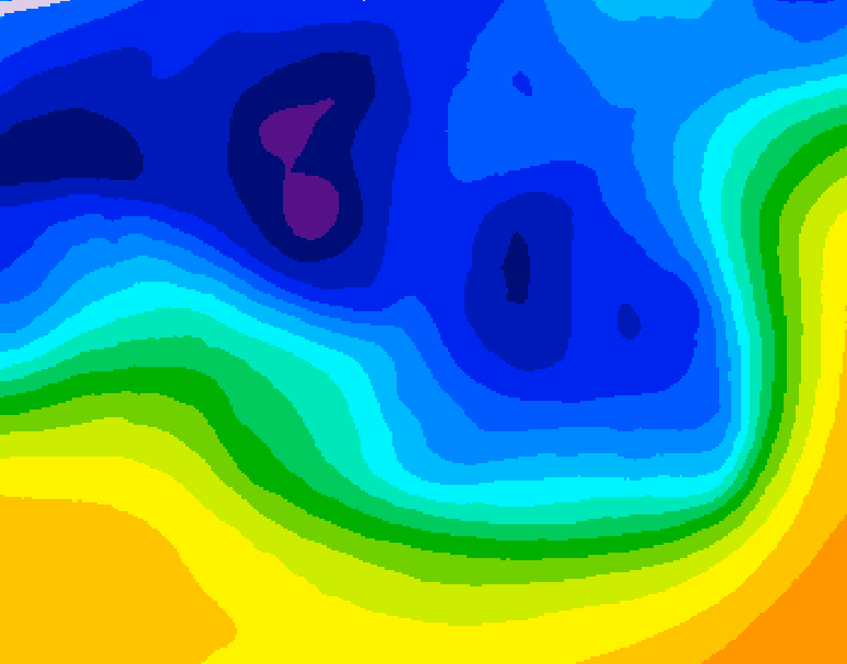 GDPS 500 millibar geopotential height 192 hour forecast chart for Canada based on 2026/01/04 0000Z data