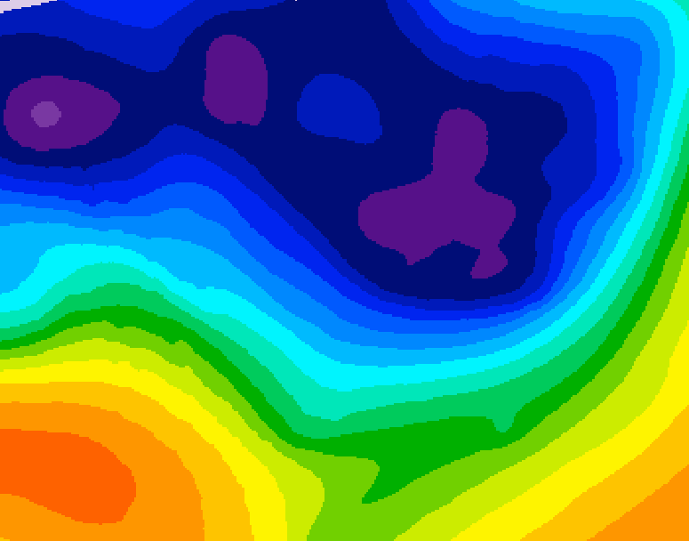GDPS 500 millibar geopotential height 234 hour forecast chart for Canada based on 2026/01/04 0000Z data
