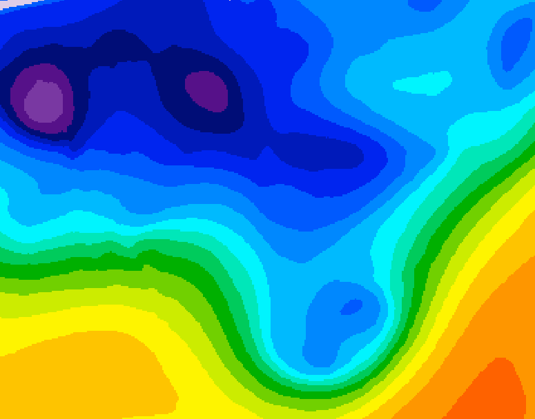 GDPS 500 millibar geopotential height 156 hour forecast chart for Canada based on 2026/01/04 1200Z data