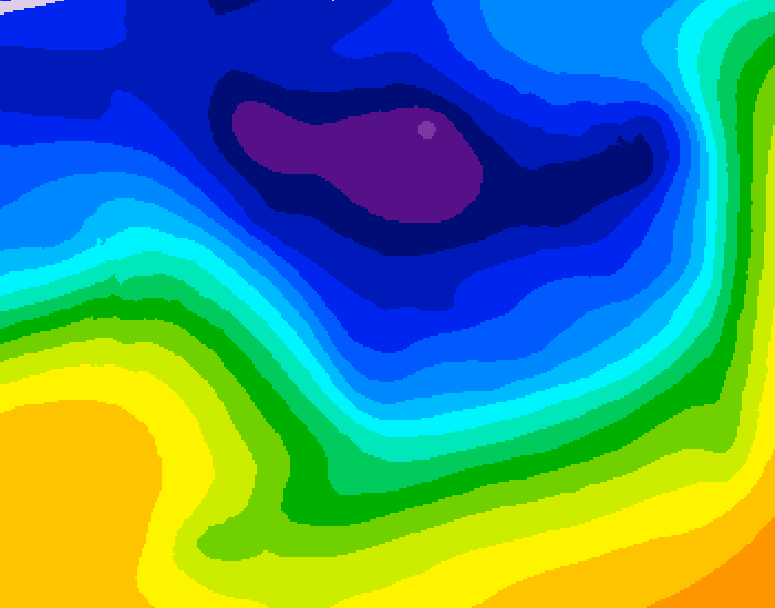 GDPS 500 millibar geopotential height 204 hour forecast chart for Canada based on 2026/01/04 1200Z data