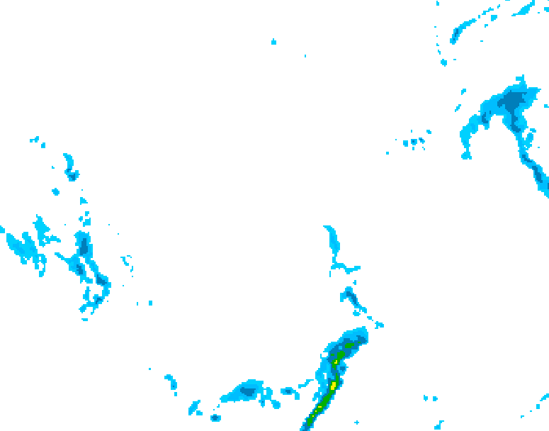 GDPS precipitation 120 hour forecast chart for Canada based on 2026/01/04 0000Z data