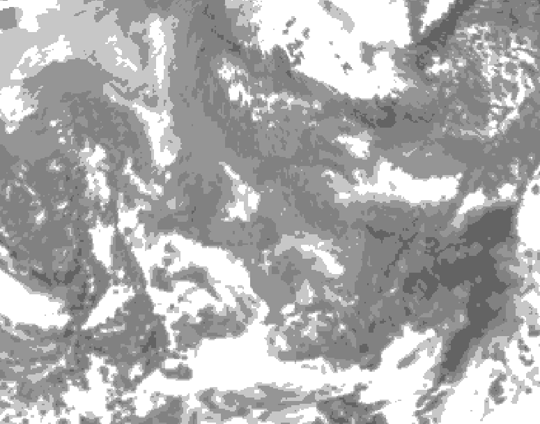 GDPS total cloud 084 hour forecast chart for Canada based on 2026/01/04 0000Z data