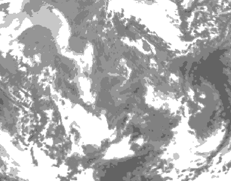 GDPS total cloud 108 hour forecast chart for Canada based on 2026/01/04 0000Z data