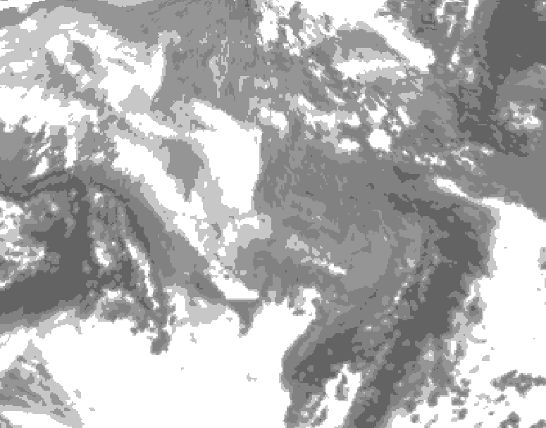 GDPS total cloud 144 hour forecast chart for Canada based on 2026/01/04 0000Z data
