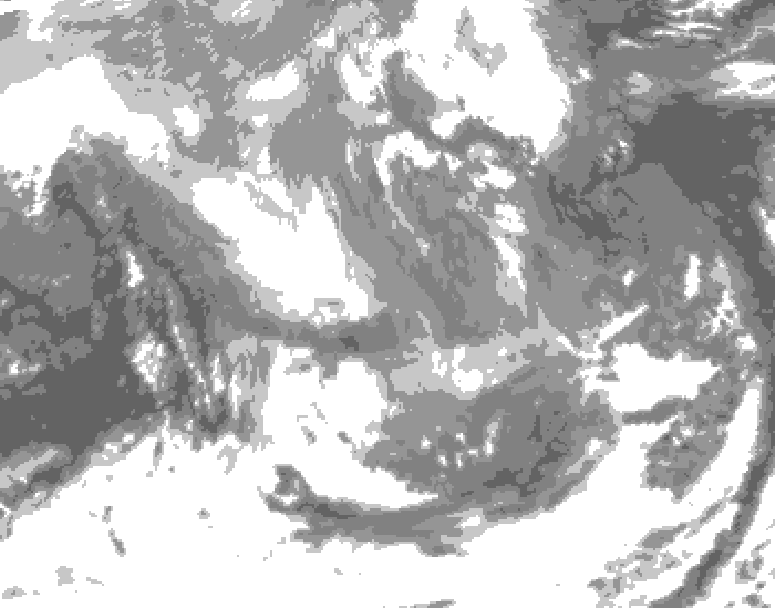 GDPS total cloud 204 hour forecast chart for Canada based on 2026/01/04 0000Z data