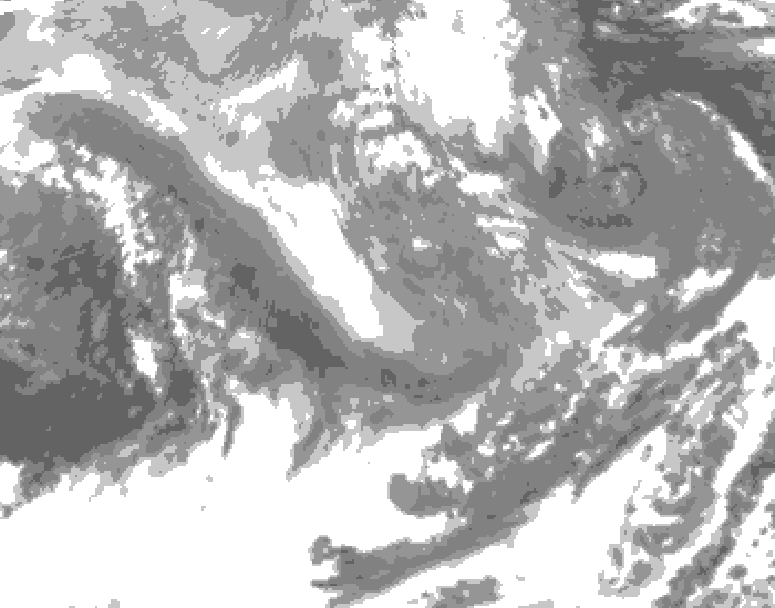 GDPS total cloud 216 hour forecast chart for Canada based on 2026/01/04 0000Z data
