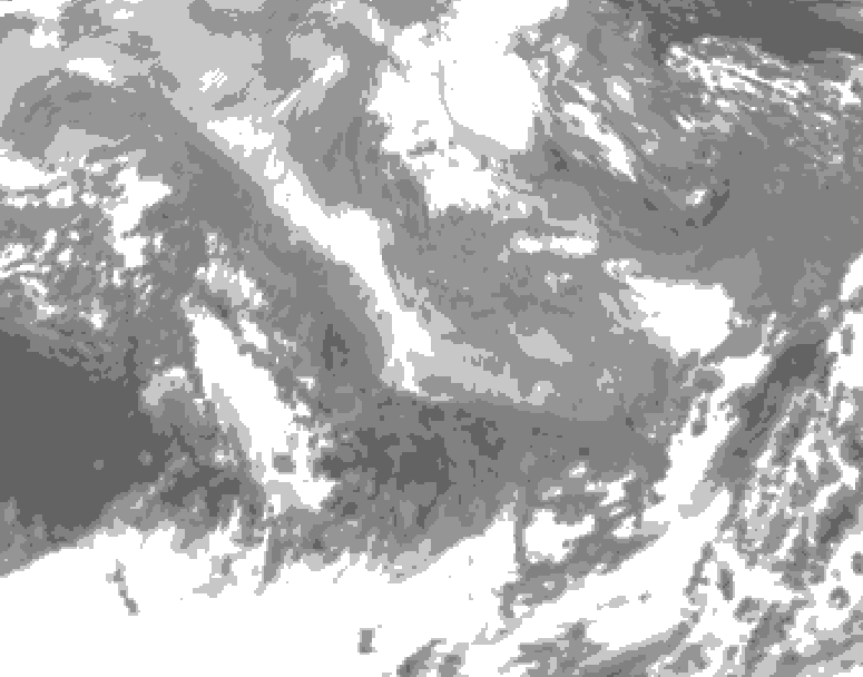 GDPS total cloud 228 hour forecast chart for Canada based on 2026/01/04 0000Z data