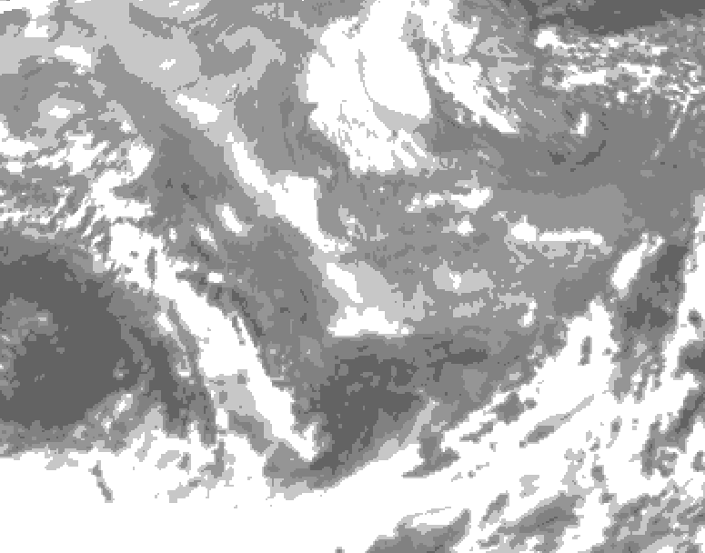 GDPS total cloud 234 hour forecast chart for Canada based on 2026/01/04 0000Z data