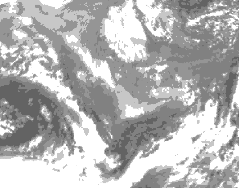 GDPS total cloud 240 hour forecast chart for Canada based on 2026/01/04 0000Z data