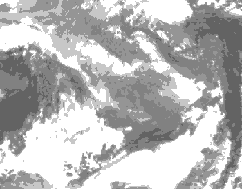 GDPS total cloud 204 hour forecast chart for Canada based on 2026/01/04 1200Z data