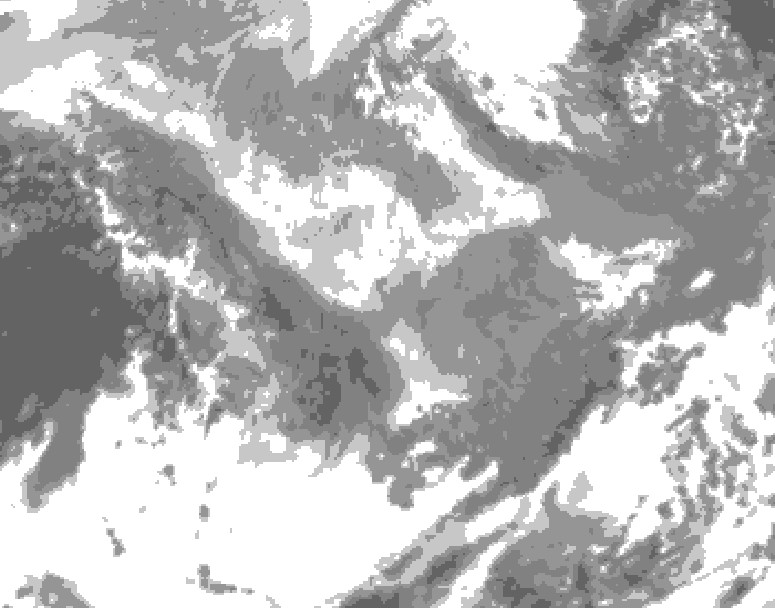 GDPS total cloud 222 hour forecast chart for Canada based on 2026/01/04 1200Z data