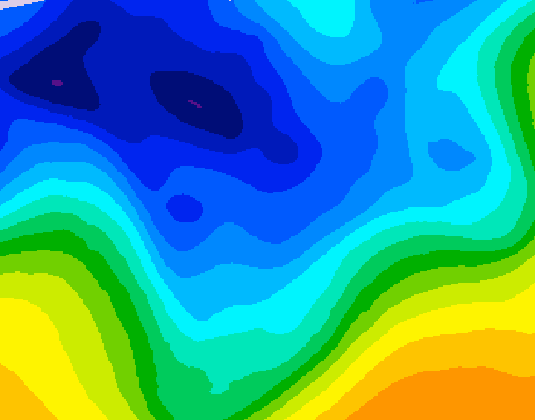 GDPS 500 millibar geopotential height 108 hour forecast chart for Canada based on 2026/01/05 0000Z data