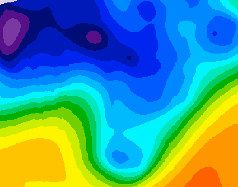 GDPS 500 millibar geopotential height 138 hour forecast chart for Canada based on 2026/01/05 0000Z data
