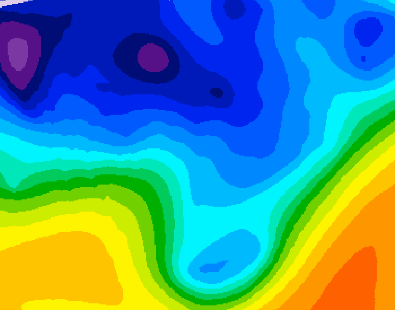 GDPS 500 millibar geopotential height 144 hour forecast chart for Canada based on 2026/01/05 0000Z data