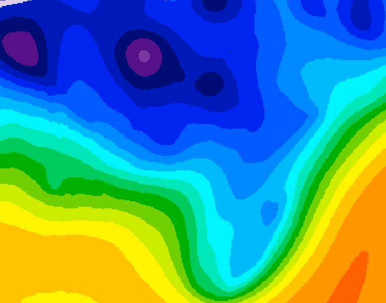 GDPS 500 millibar geopotential height 156 hour forecast chart for Canada based on 2026/01/05 0000Z data