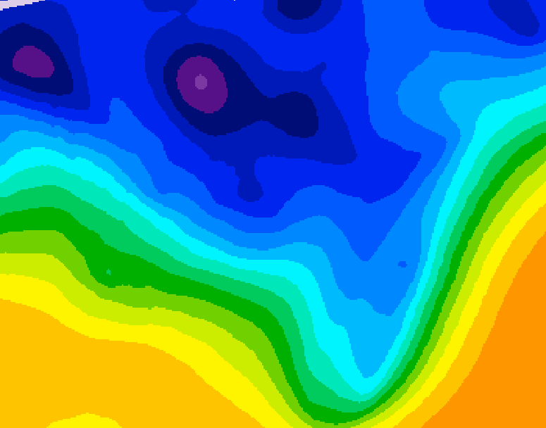 GDPS 500 millibar geopotential height 162 hour forecast chart for Canada based on 2026/01/05 0000Z data