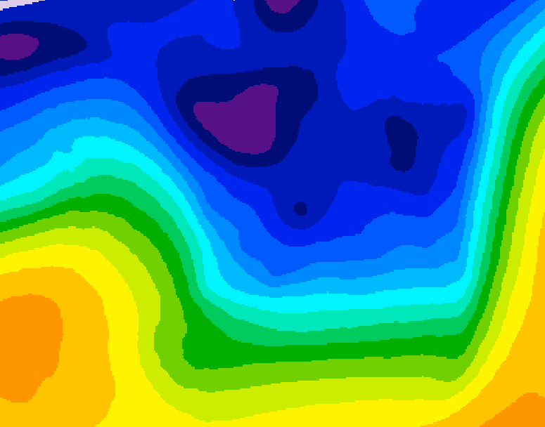 GDPS 500 millibar geopotential height 186 hour forecast chart for Canada based on 2026/01/05 0000Z data